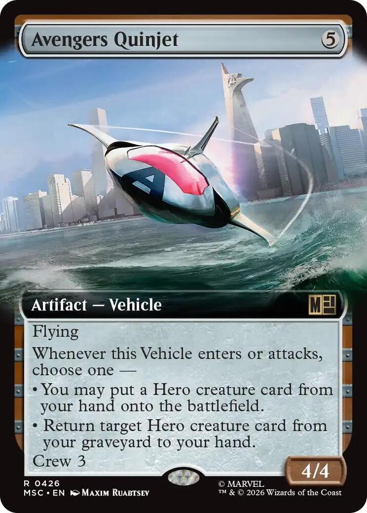Avengers Quinjet Extended Art 426 (Commander: Marvel Super Heroes)  - Extended Art