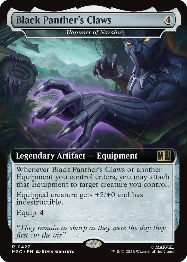 Black Panther's Claws - Hammer of Nazahn 427 (Commander: Marvel Super Heroes)  - Extended Art
