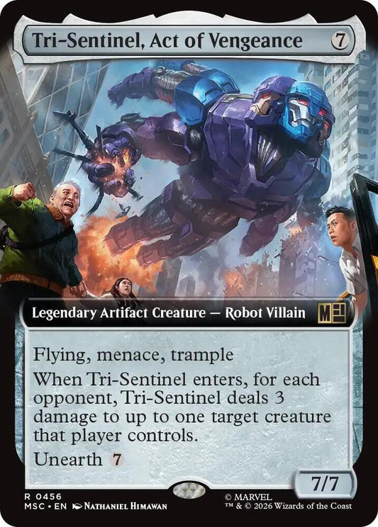 Tri Sentinel Act of Vengeance Extended Art 456 (Commander: Marvel Super Heroes)  - Extended Art