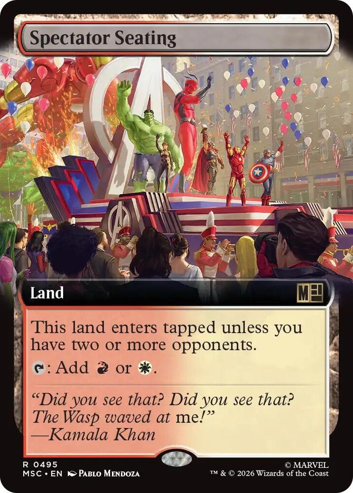 Spectator Seating 495 (Commander: Marvel Super Heroes)  - Extended Art
