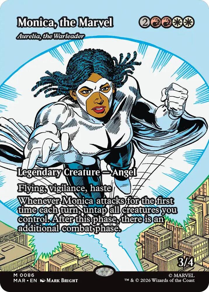 Monica the Marvel // Aurelia the Warleader 86 (Marvel Universe Eternal-Legal)  - Borderless Foil
