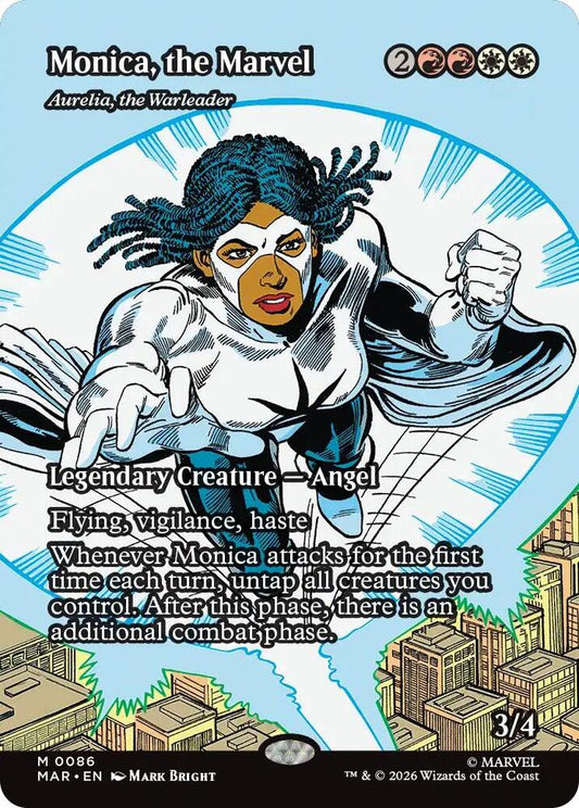 Monica the Marvel // Aurelia the Warleader 86 (Marvel Universe Eternal-Legal)  - Borderless Foil