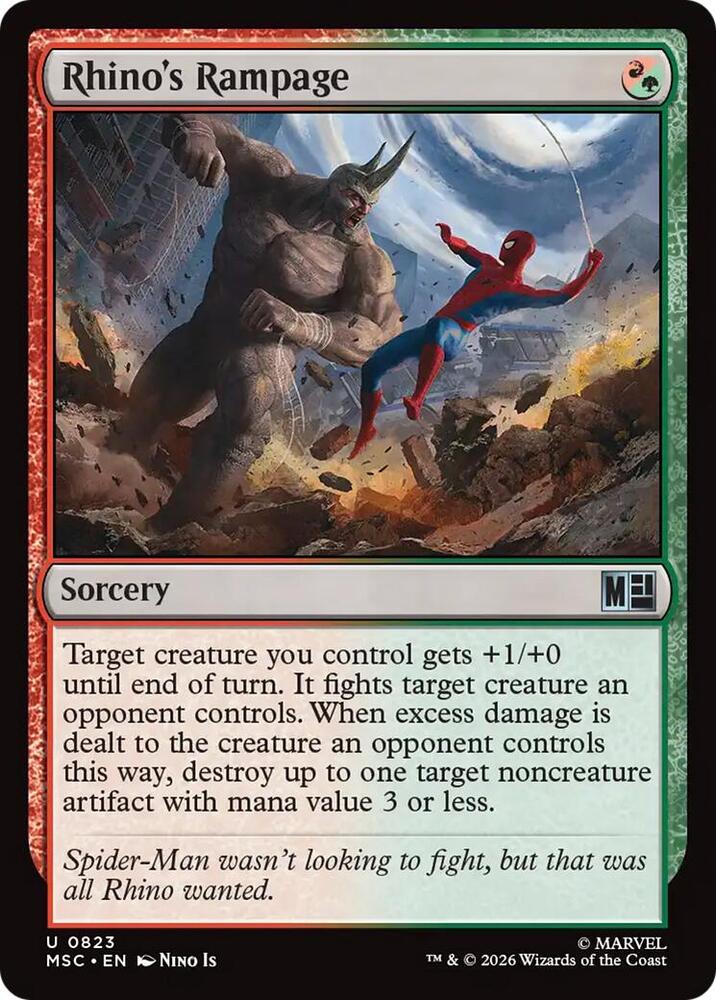 Rhino's Rampage 823 (Commander: Marvel Super Heroes)  - Foil