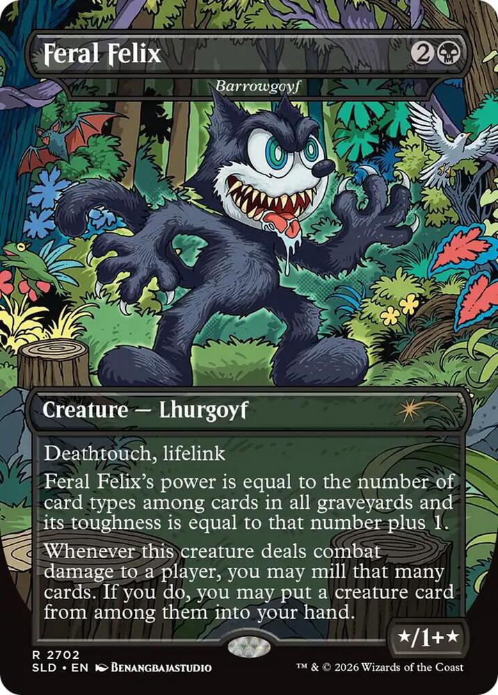Feral Felix Barrowgoyf 2702 (Secret Lair Drop Series)  - Foil