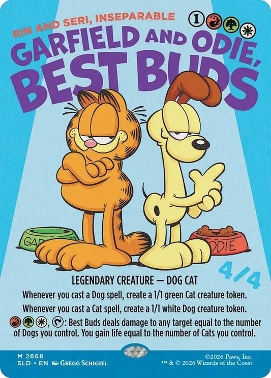 Garfield and Odie Best Buds Rin and Seri Inseparable 2668 (Secret Lair Drop Series)  - Foil