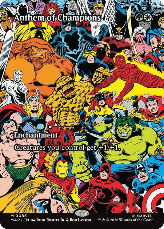 Anthem of Champions 85 (Marvel Universe Eternal-Legal)  - Borderless Foil