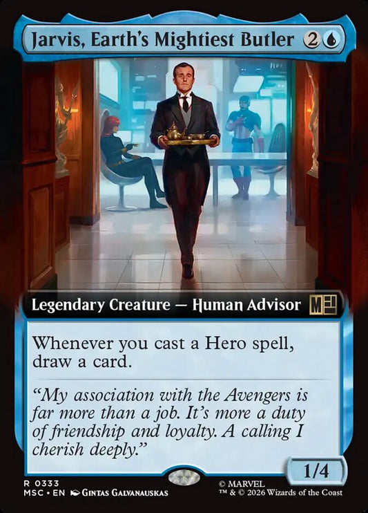 Jarvis Earths Mightiest Butler Extended Art 333 (Commander: Marvel Super Heroes)  - Extended Art