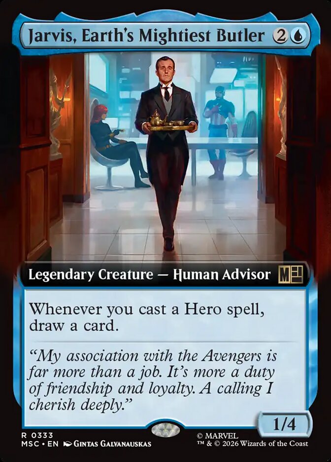 Jarvis Earths Mightiest Butler Extended Art 333 (Commander: Marvel Super Heroes)  - Extended Art