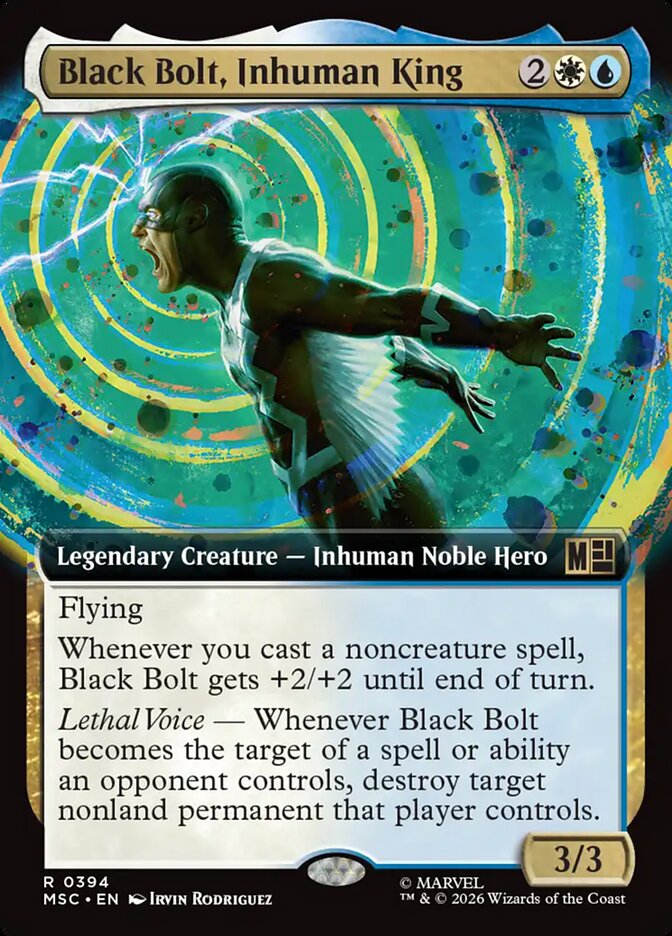 Black Bolt Inhuman King Extended Art 394 (Commander: Marvel Super Heroes)  - Extended Art