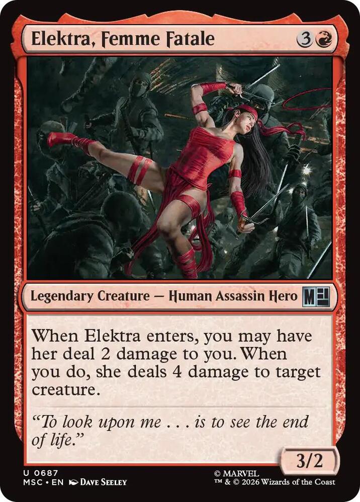 Elektra, Femme Fatale 687 (Commander: Marvel Super Heroes)  - Foil