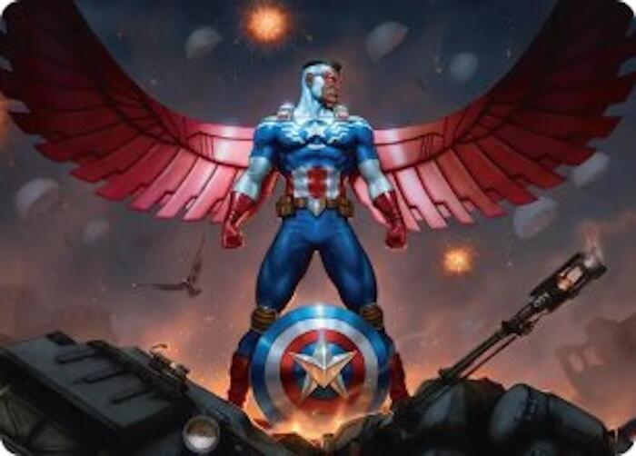 Captain America Wings of Freedom Art Card 2 45 2 (Art Series: Marvel Super Heroes) 