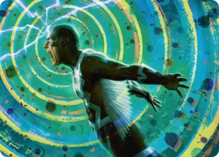 Black Bolt Inhuman King Art Card 35 (Art Series: Marvel Super Heroes) 