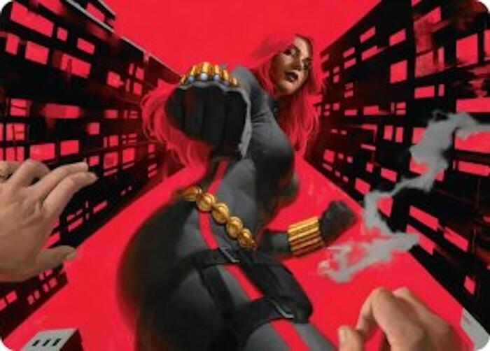 Black Widow Deadly Hunter Art Card 42 (Art Series: Marvel Super Heroes) 