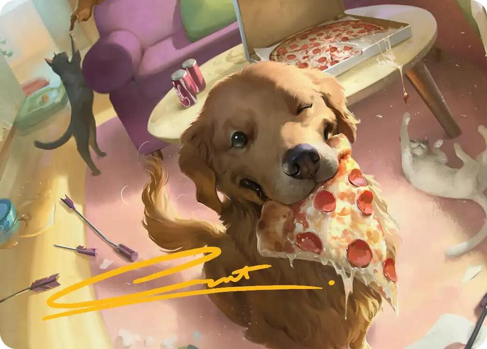 Lucky the Pizza Dog Art Card Gold Stamped Signature 44 (Art Series: Marvel Super Heroes) 