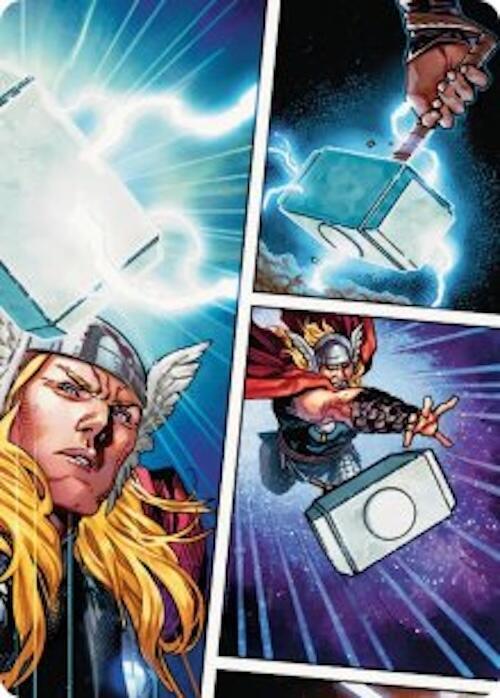 Mjolnir Hammer of Thor Art Card 19 (Art Series: Marvel Super Heroes) 