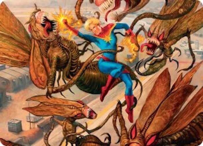 Captain Marvel Apex Avenger Art Card 36 (Art Series: Marvel Super Heroes) 