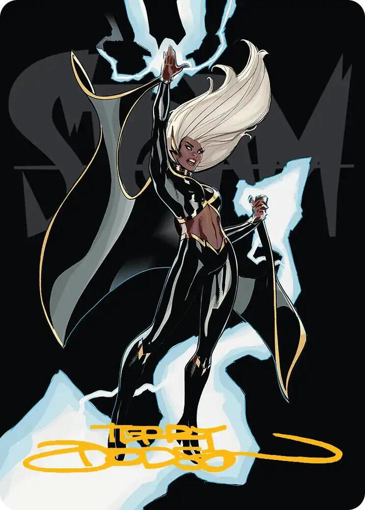 Storm Windrider Art Card Gold Stamped Signature 30 (Art Series: Marvel Super Heroes) 