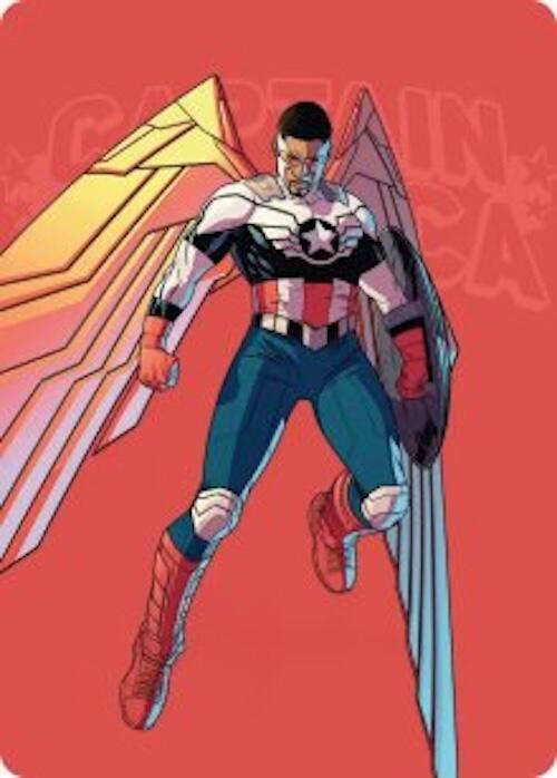 Captain America Wings of Freedom Art Card 22 45 22 (Art Series: Marvel Super Heroes) 