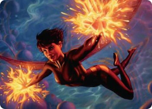 The Wasp Winsome Avenger Art Card 32 (Art Series: Marvel Super Heroes) 