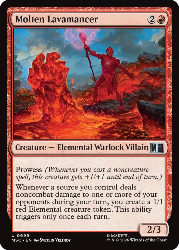 Molten Lavamancer 699 (Commander: Marvel Super Heroes)  - Foil