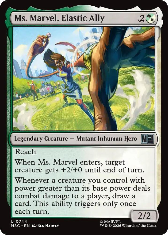Ms Marvel, Elastic Ally 744 (Commander: Marvel Super Heroes)  - Foil