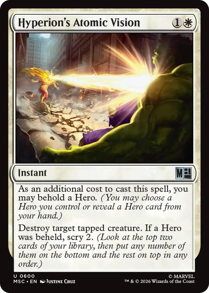 Hyperion's Atomic Vision 600 (Commander: Marvel Super Heroes)  - Foil