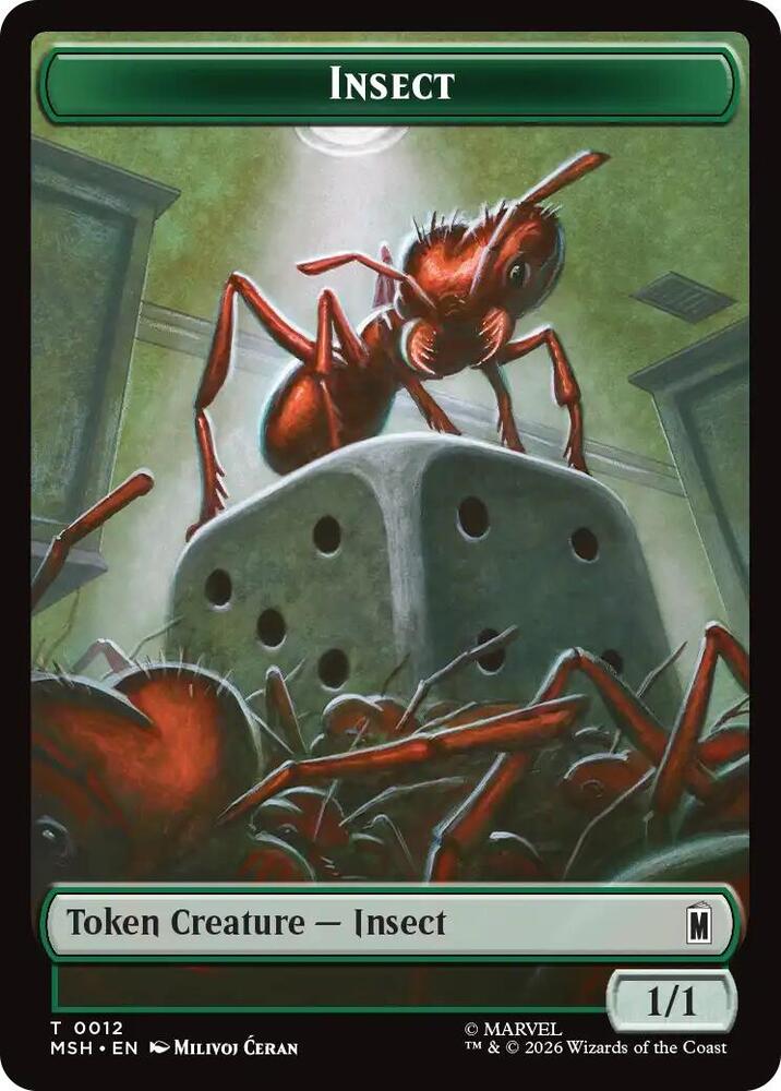 Insect Clue Double Sided Token 12 // 17 (Marvel Super Heroes)  - Foil