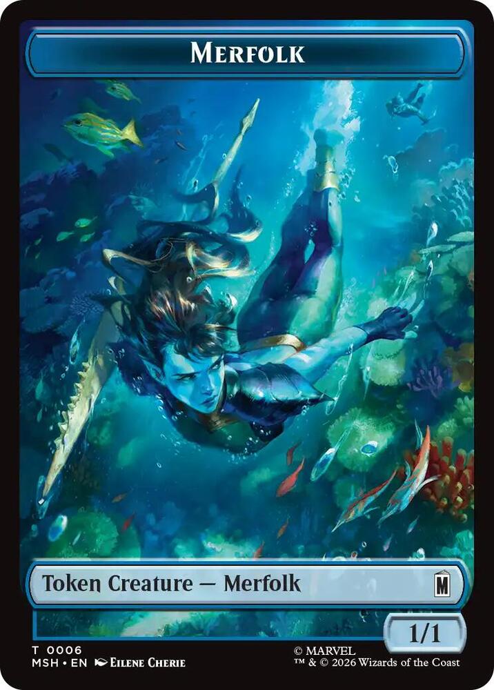 Merfolk Doombot Double Sided Token 6 // 18 (Marvel Super Heroes)  - Foil