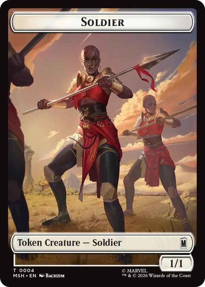 Soldier Clue Double Sided Token 4 // 17 (Marvel Super Heroes)  - Foil