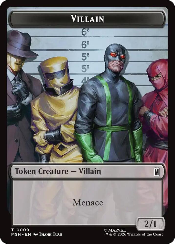 Villain Treasure Double Sided Token 9 // 22 (Marvel Super Heroes)  - Foil