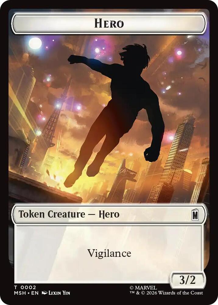Hero Robot Villain Double Sided Token 2 // 20 (Marvel Super Heroes) 