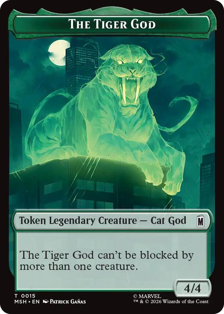 The Tiger God Sturdy Shield Double Sided Token 15 // 21 (Marvel Super Heroes) 