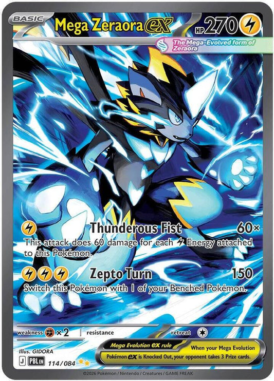Mega Zeraora ex 114/084 (ME05: Pitch Black)  - Holofoil