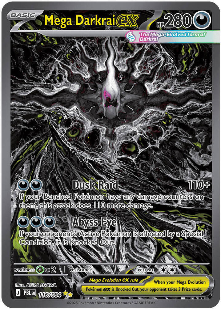 Mega Darkrai ex 116/084 (ME05: Pitch Black)  - Holofoil
