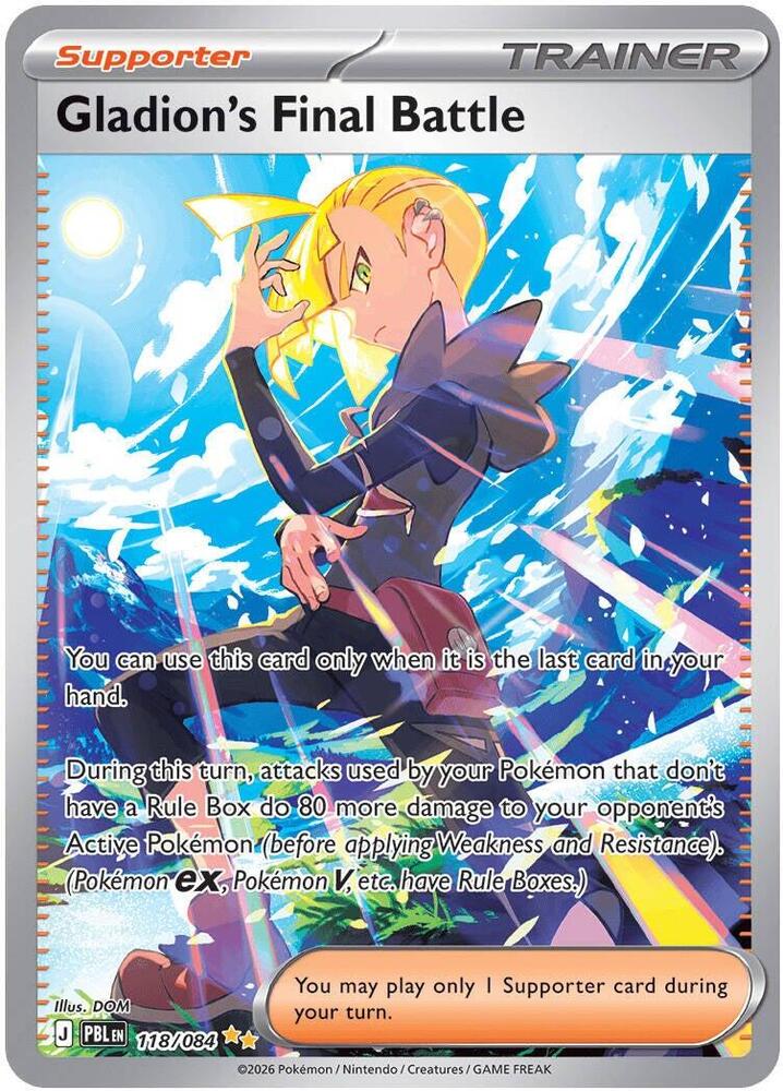 Gladion's Final Battle 118/084 (ME05: Pitch Black)  - Holofoil