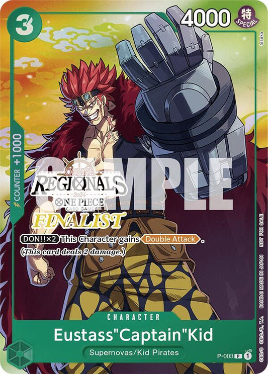 Eustass"Captain"Kid (Online Regional 2024 Vol.2 Finalist) P-003 (One Piece Promotion Cards)  - Foil