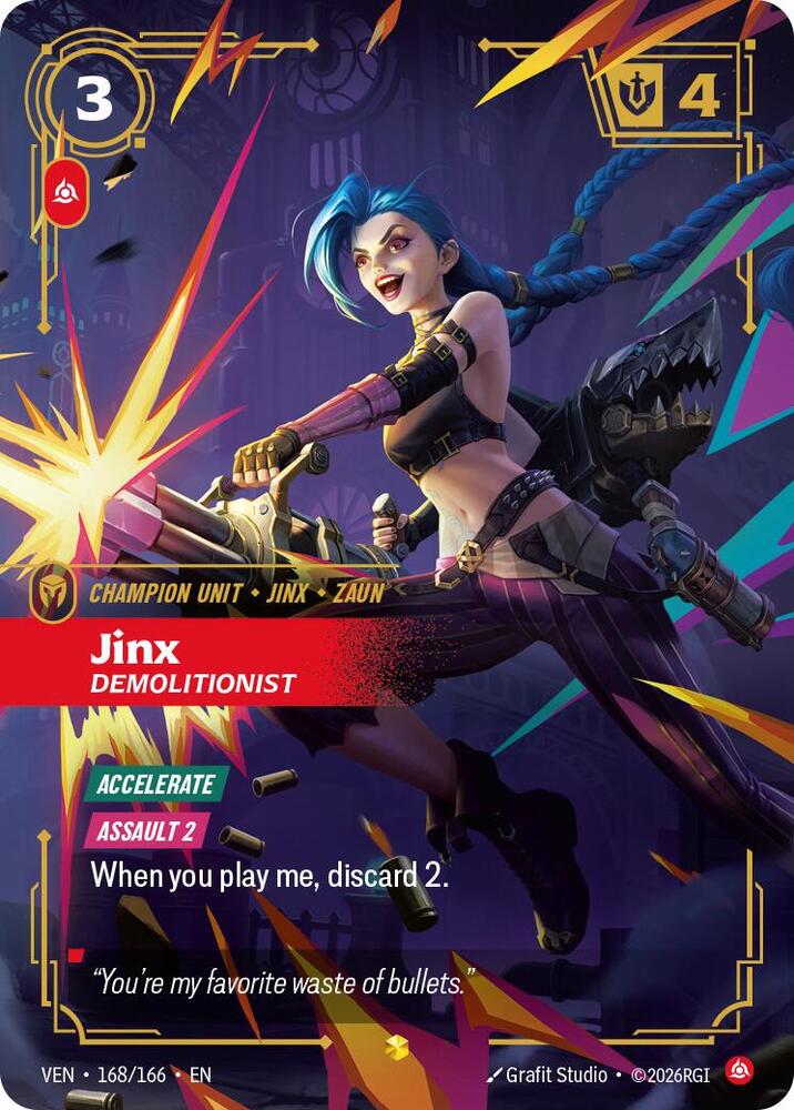 Jinx - Demolitionist 168/166 (Vendetta)  - Foil
