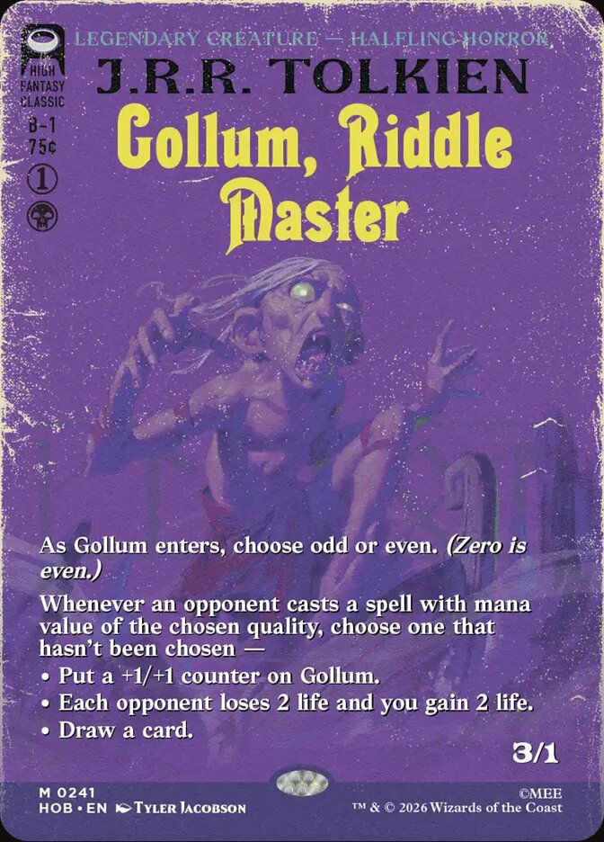 Gollum, Riddle Master 241 (The Hobbit)  - Borderless Foil