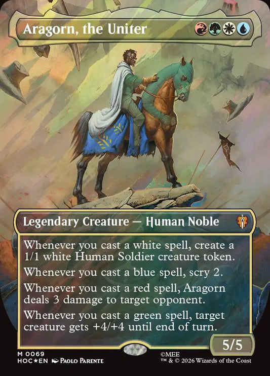 Aragorn, the Uniter 69 (The Hobbit: Eternal-Legal)  - Borderless Surge Foil