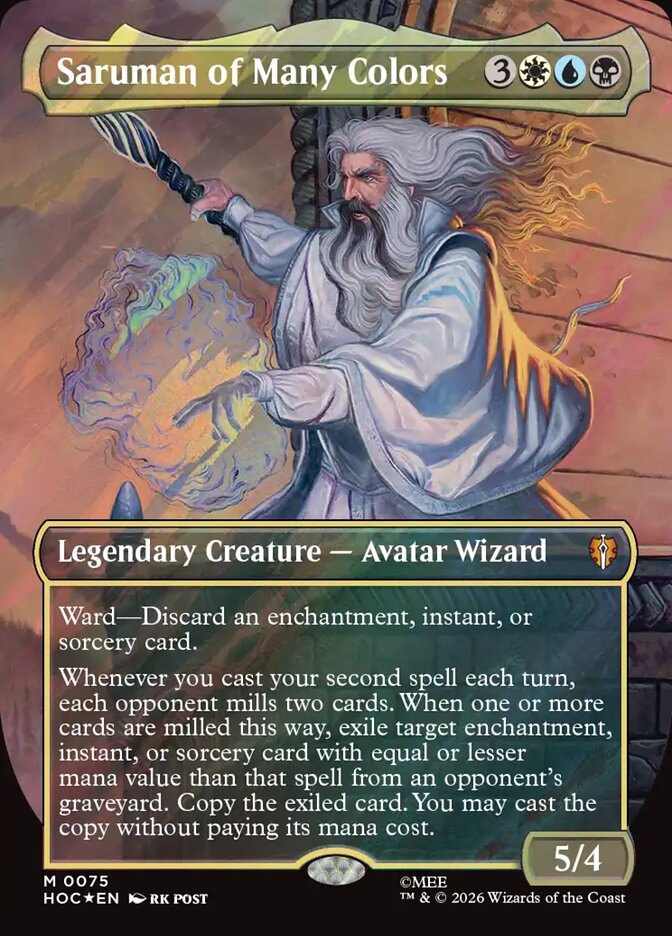 Saruman of Many Colors 75 (The Hobbit: Eternal-Legal)  - Borderless Surge Foil