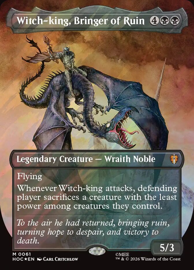 Witch-king, Bringer of Ruin 61 (The Hobbit: Eternal-Legal)  - Borderless Surge Foil
