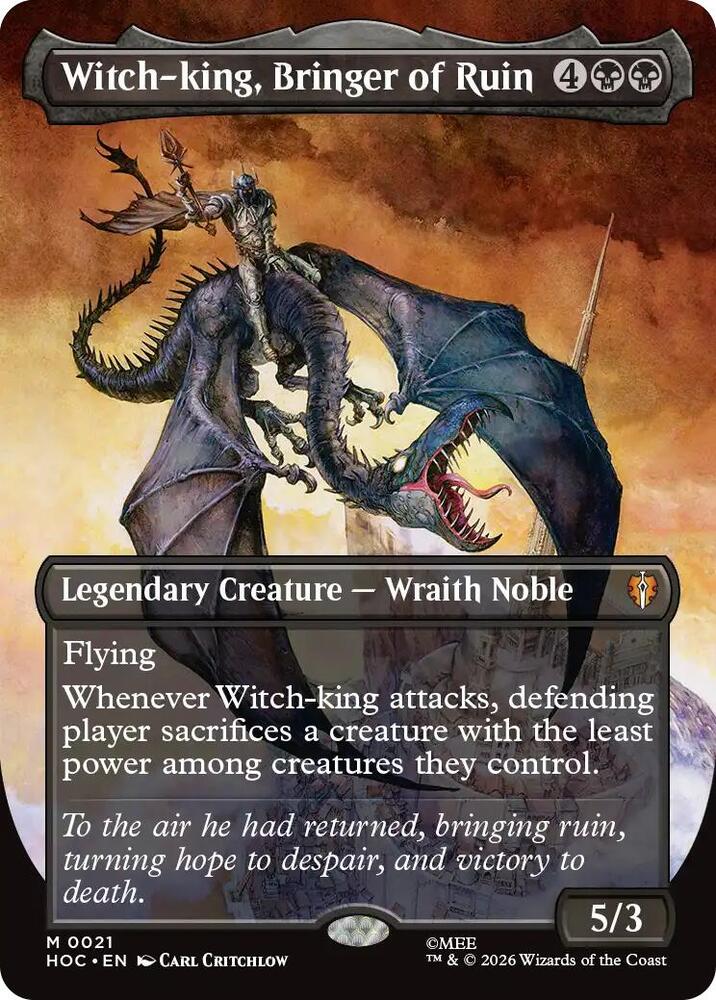 Witch-king, Bringer of Ruin 21 (The Hobbit: Eternal-Legal)  - Borderless Foil