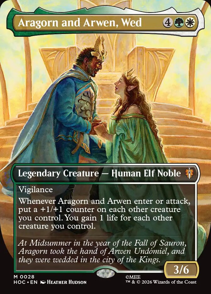 Aragorn and Arwen, Wed 28 (The Hobbit: Eternal-Legal)  - Borderless