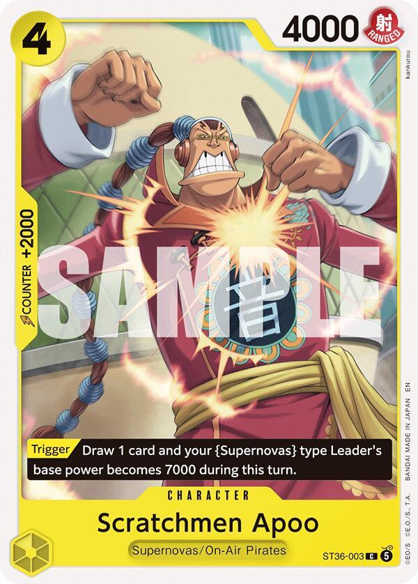 Scratchmen Apoo ST36-003 (Starter Deck 36: YELLOW Eustass"Captain"Kid) 