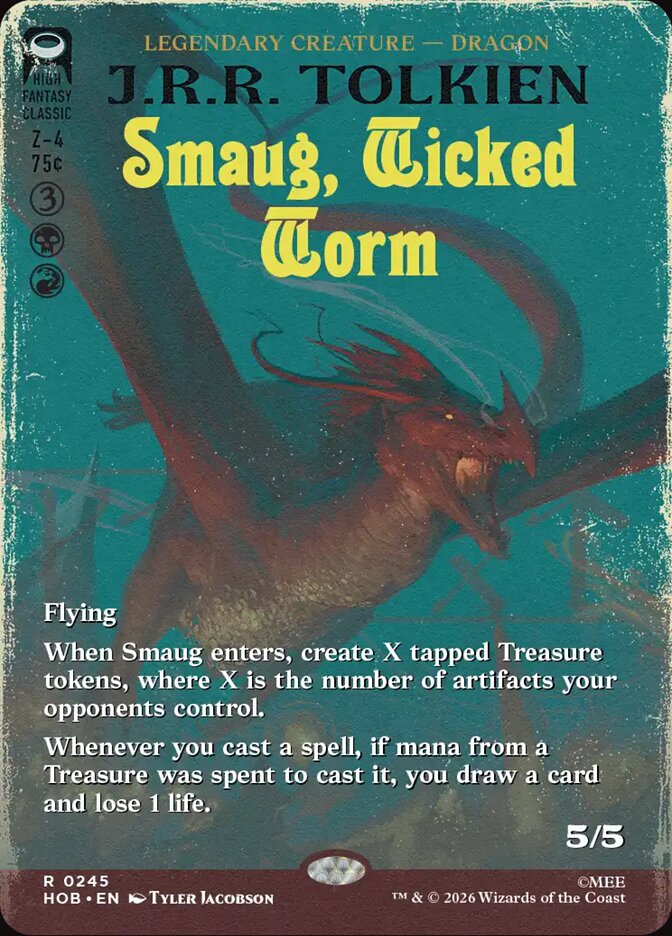Smaug, Wicked Worm 245 (The Hobbit)  - Borderless Foil