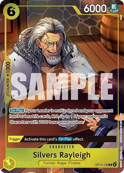 Silvers Rayleigh One Piece Card Game Illustration Box Vol 7 OP14-108 (One Piece Promotion Cards)  - Foil