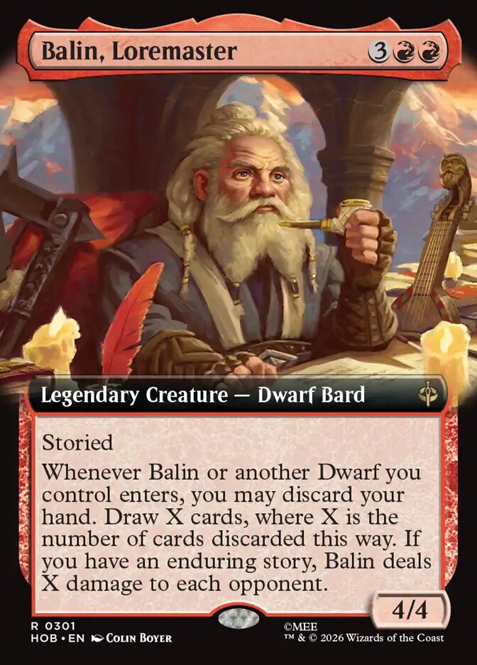 Balin, Loremaster 301 (The Hobbit)  - Extended Art