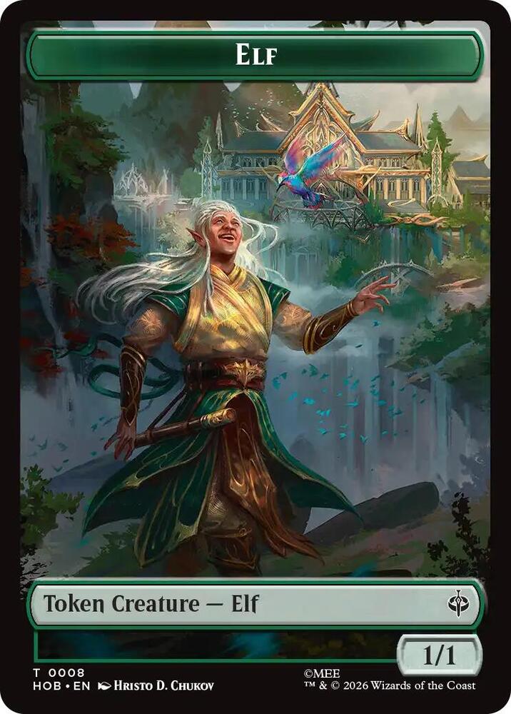 Elf Dwarf Double Sided Token 8 // 6 (The Hobbit)  - Foil