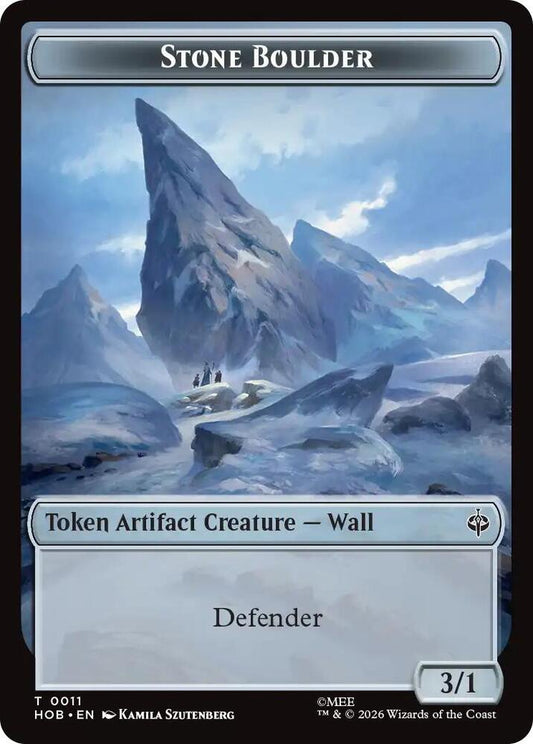 Stone Boulder Dragon Double Sided Token 11 // 5 (The Hobbit) 