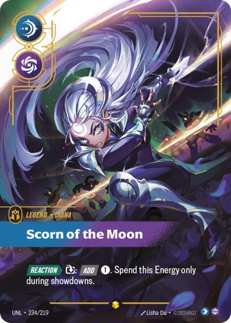 Diana Scorn of the Moon Overnumbered 234/219 (Unleashed)  - Foil